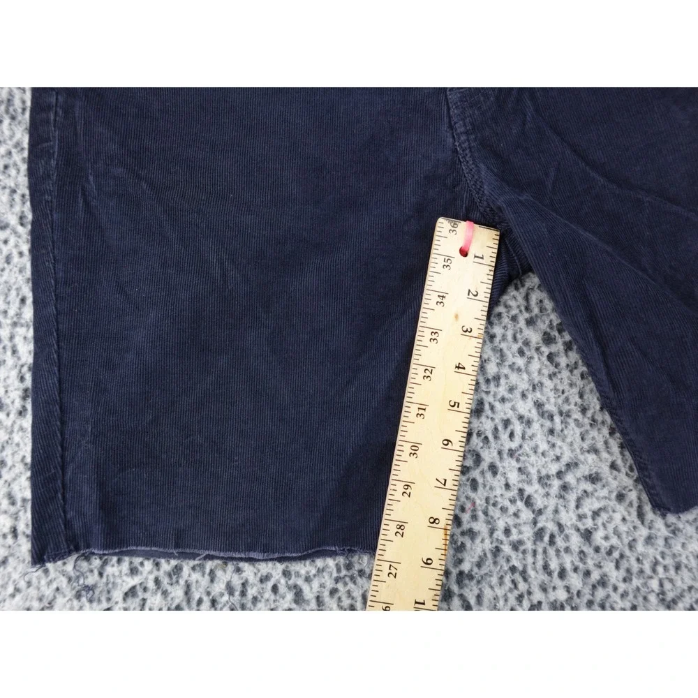Abercrombie & Fitch Corduroy Shorts Mens 36 Navy Blue Good Cut‎ Off Stretch